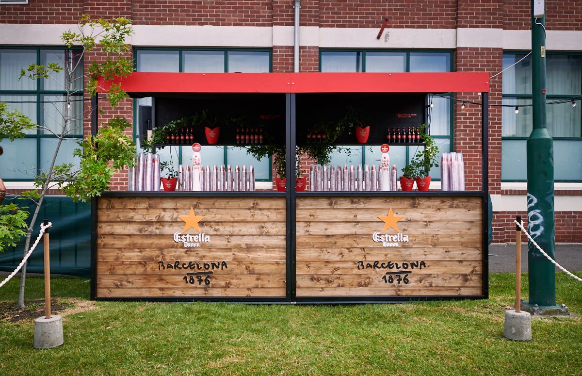 Estrella Damm at Sugar Mountain - brand activation, event management, fabrication and installation - Sugar Mountain Festival - Melbourne Arts Precinct, Australia