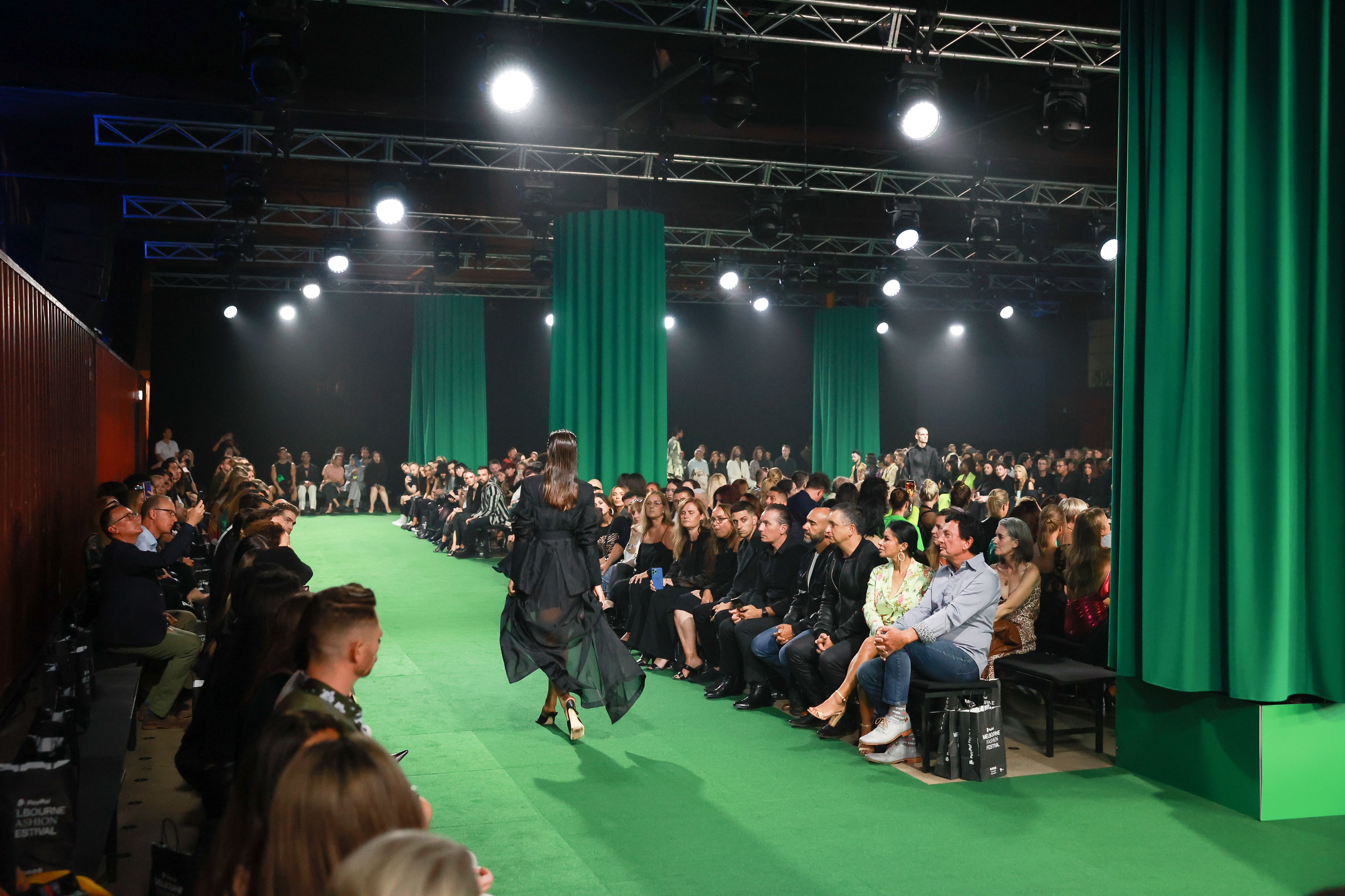 Melbourne Fashion Festival - Strateas Carlucci Runway - fashion runway set design, fabrication and installation - Melbourne, Australia