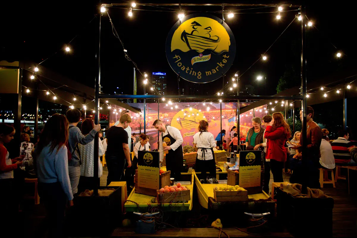 Schweppes Night Noodle Market - Brisbane, Sydney, Melbourne, Australia Schweppes Night Noodle Market - brand activation, event design and production, build and installation - Brisbane, Sydney, Melbourne, Australia