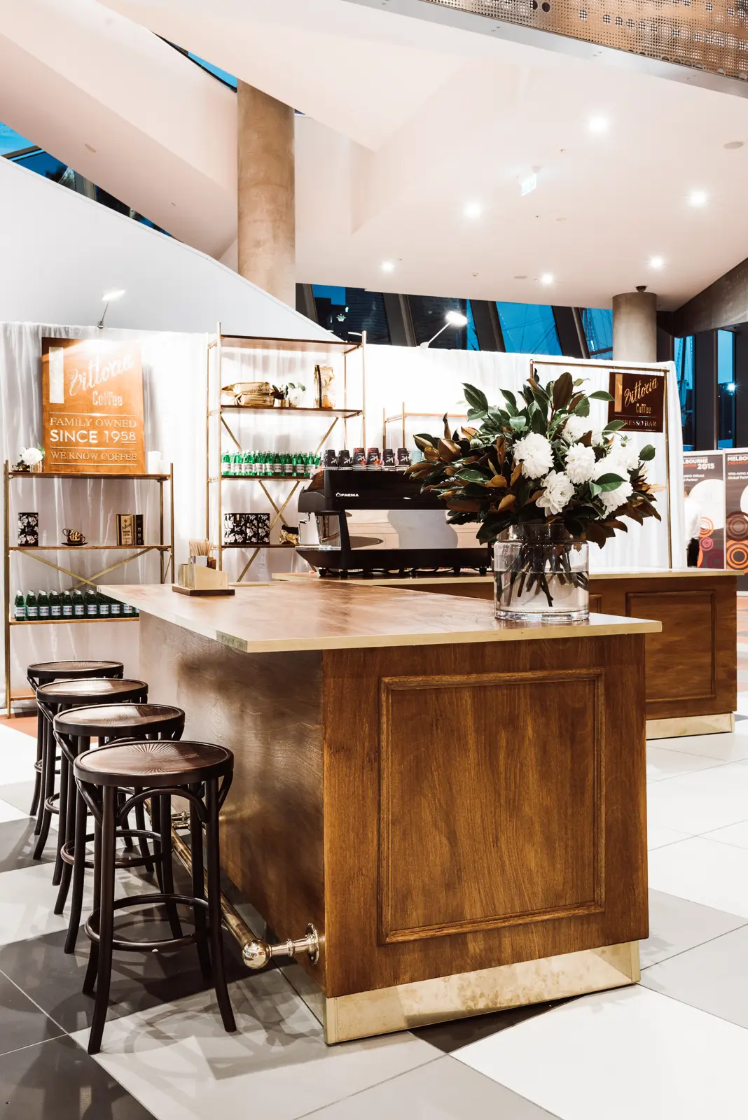 Vittoria Coffee Cart - retail activation, build - Melbourne, Australia