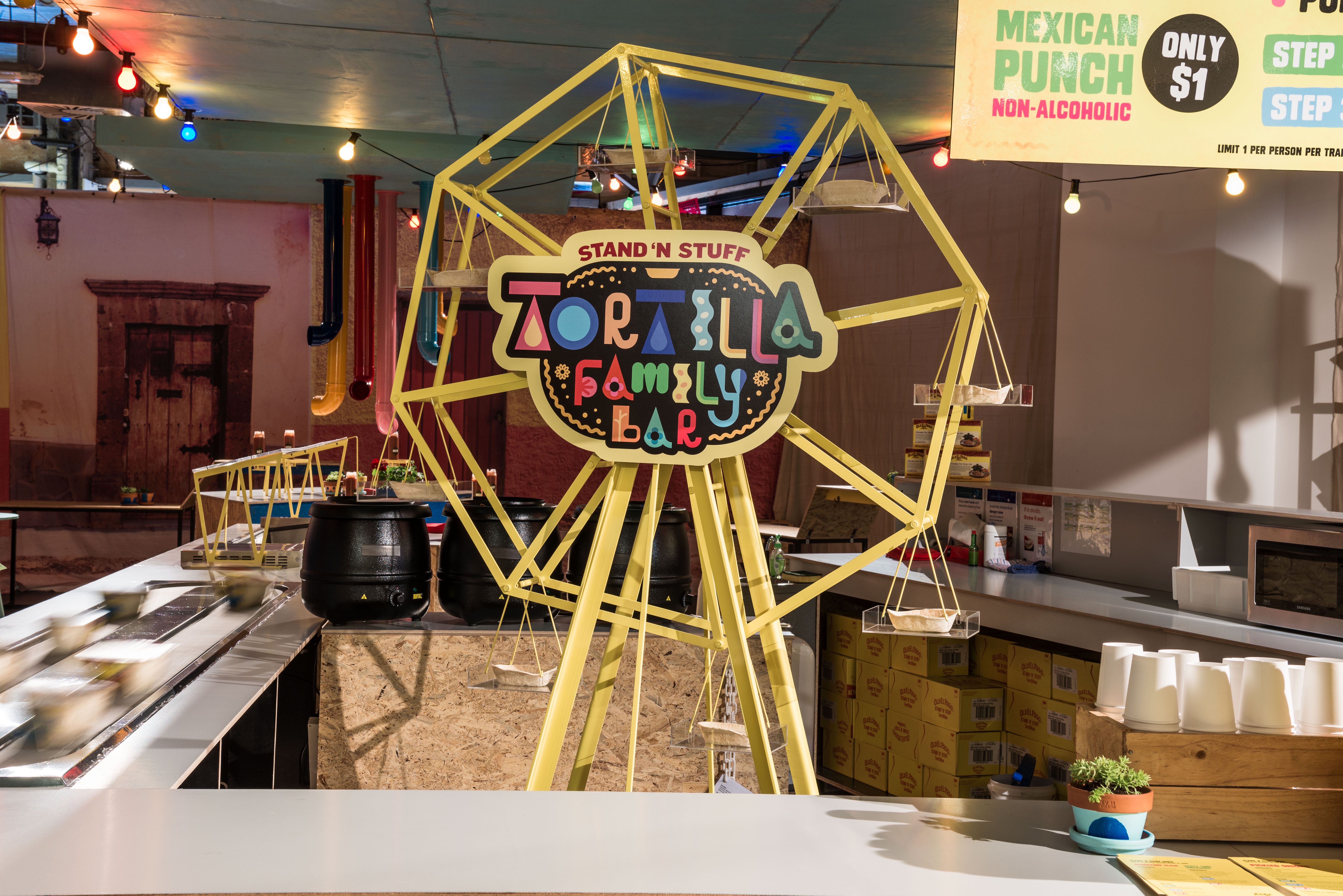 Old El Paso Pop Up Tortilla Bar - brand activation, hospitality interior design, fabrication and fitout - QV, Melbourne, Australia