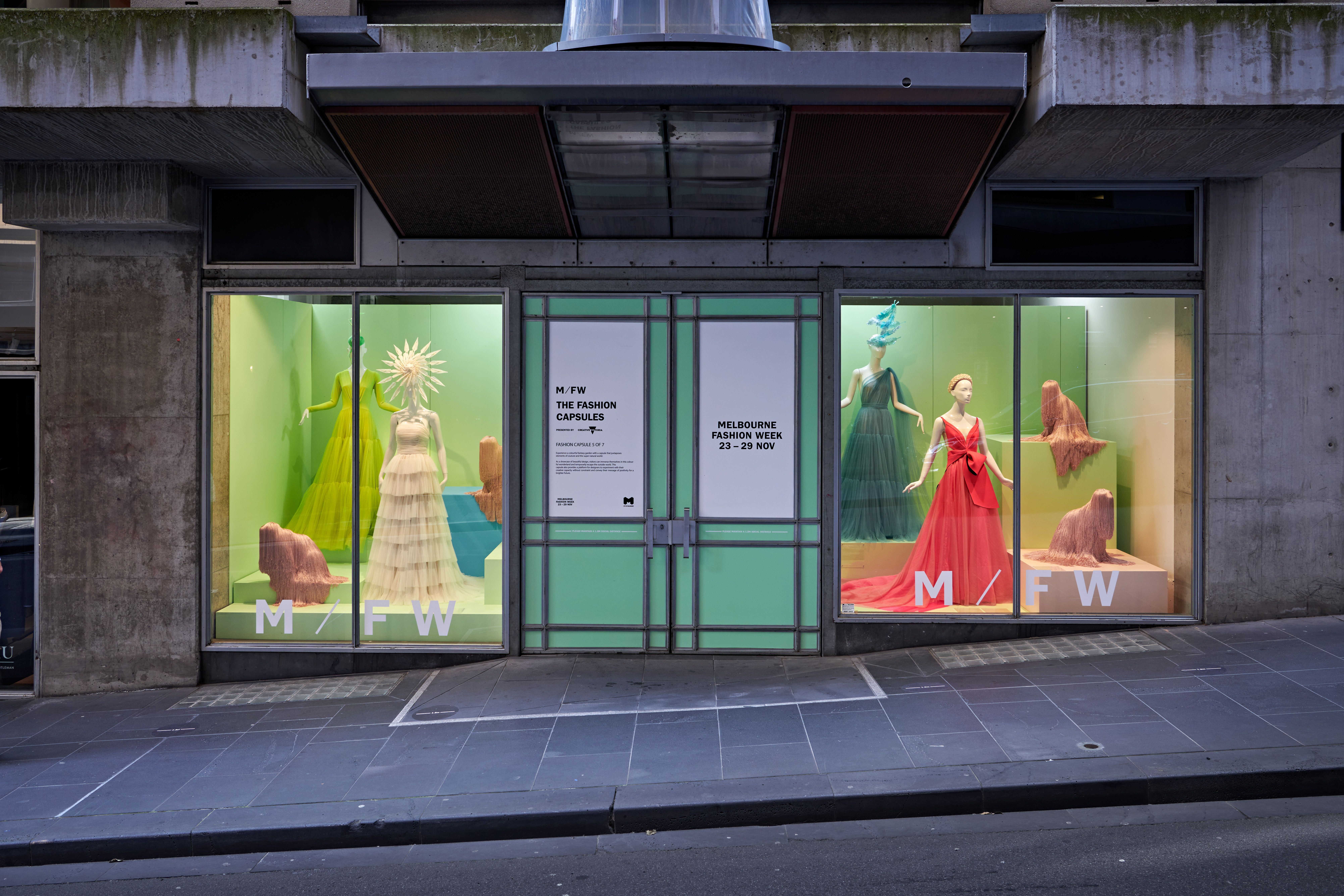 Melbourne Fashion Week Capsules - event and production, fashion exhibition design - Melbourne, Australia