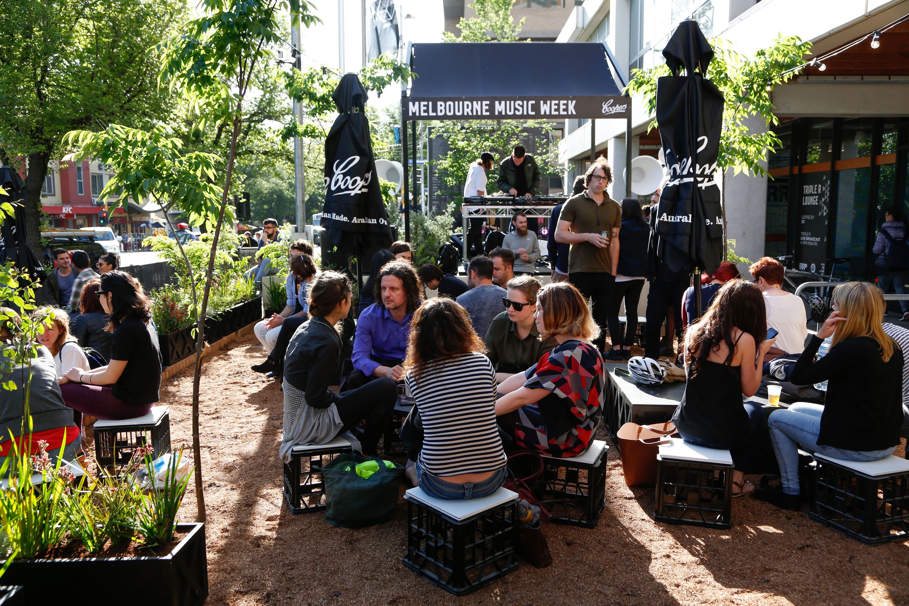 Melbourne Music Week Hub - event design and production, fabrication and installation - Melbourne, Australia