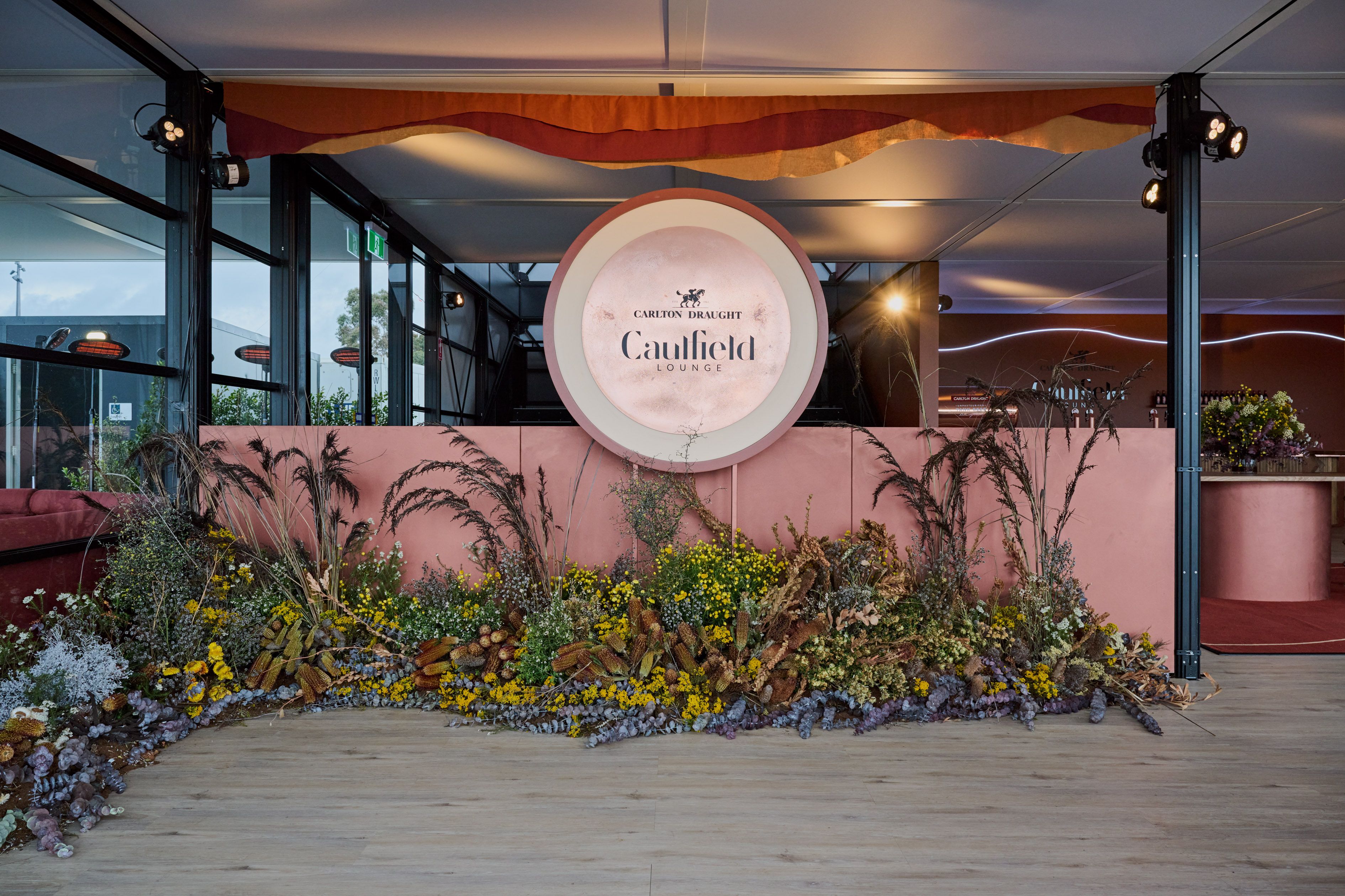 Carlton Draught Caulfield Lounge - hospitality interior design, event and activation - Caulfield Racecourse, Melbourne, Australia