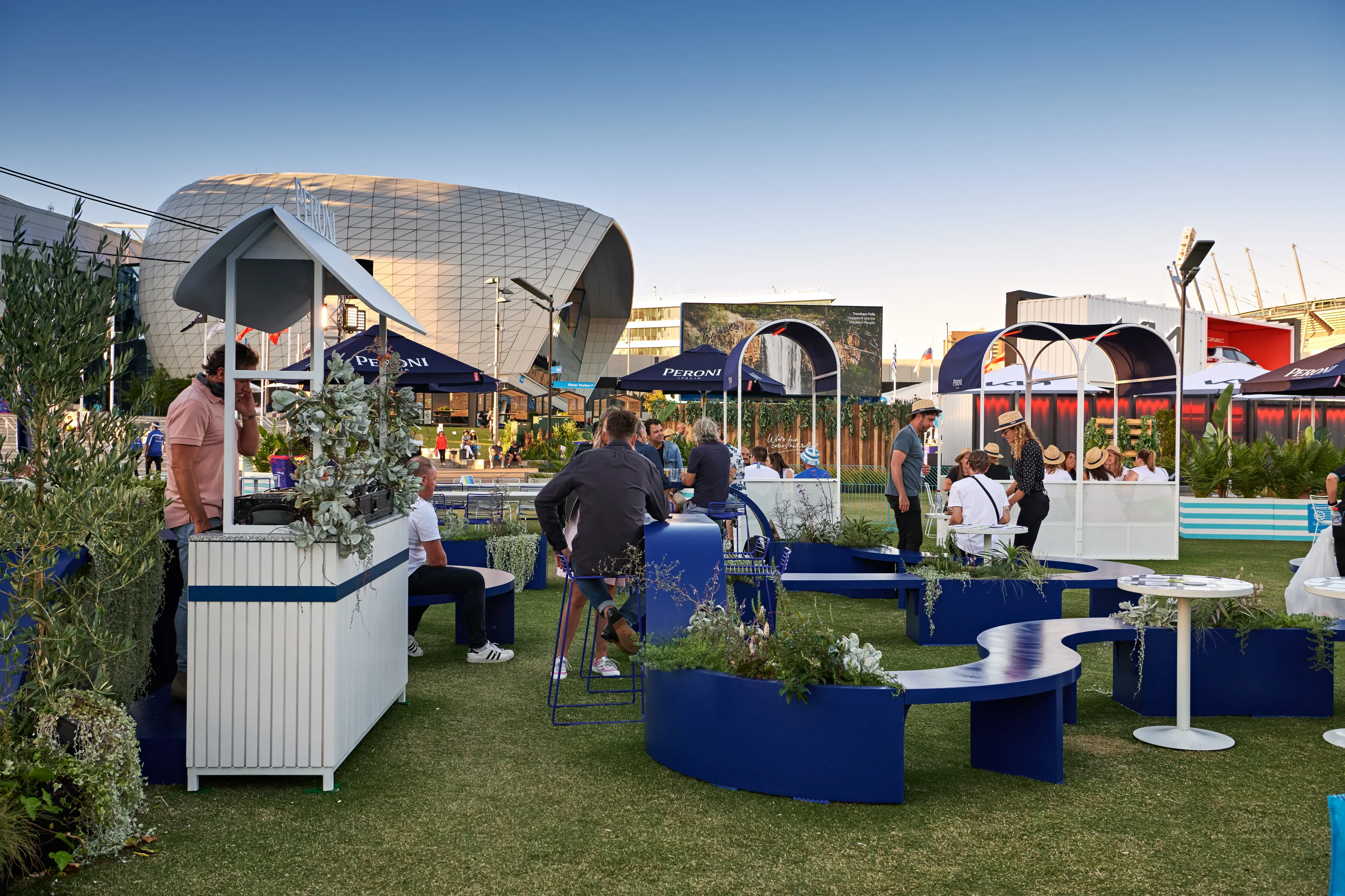 Peroni Australian Open - brand activation, event production, fabrication and build - Melbourne Park, Australia