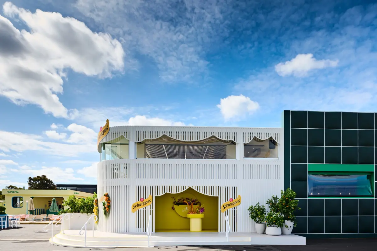 Schweppes - Birdcage Spring Racing Carnival - Flemington Racecourse, Melbourne, Australia Schweppes - Birdcage Spring Racing Carnival - hospitality interior design, event and activation, brand activation - Flemington Racecourse, Melbourne, Australia
