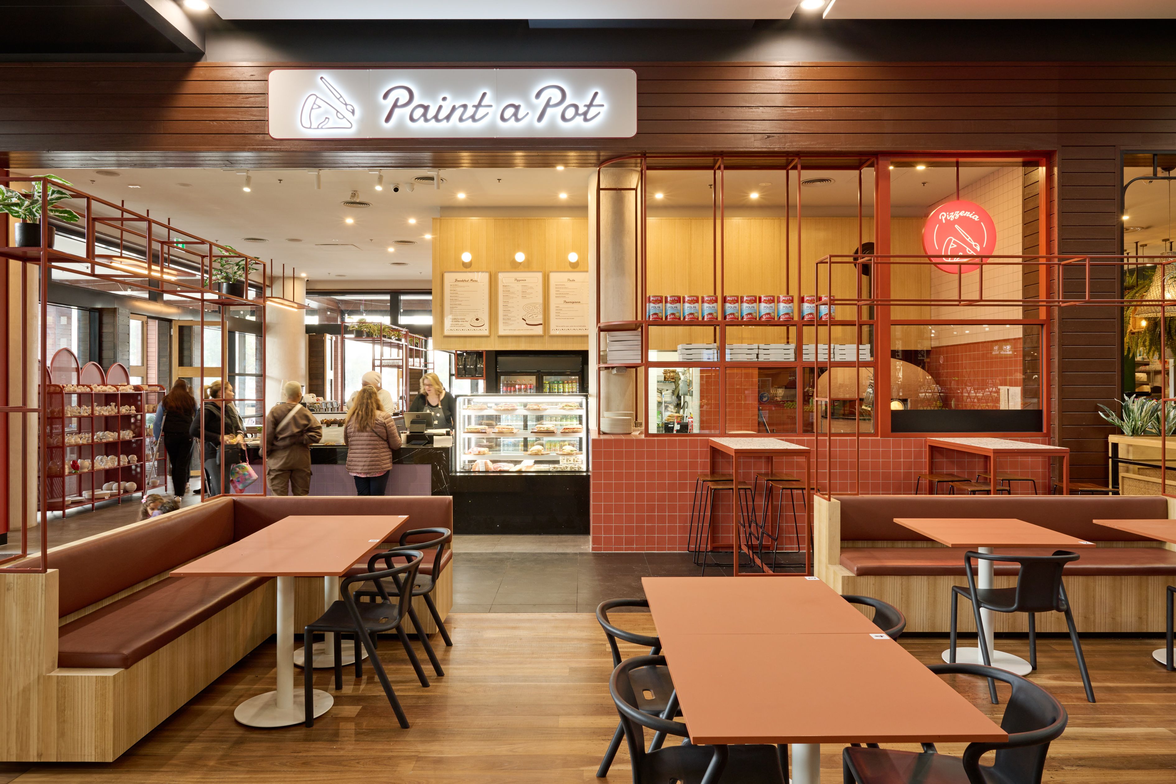 Paint-A-Pot - retail interior design, hospitality interior design - Westfied Fountain Gate, Melbourne, Australia