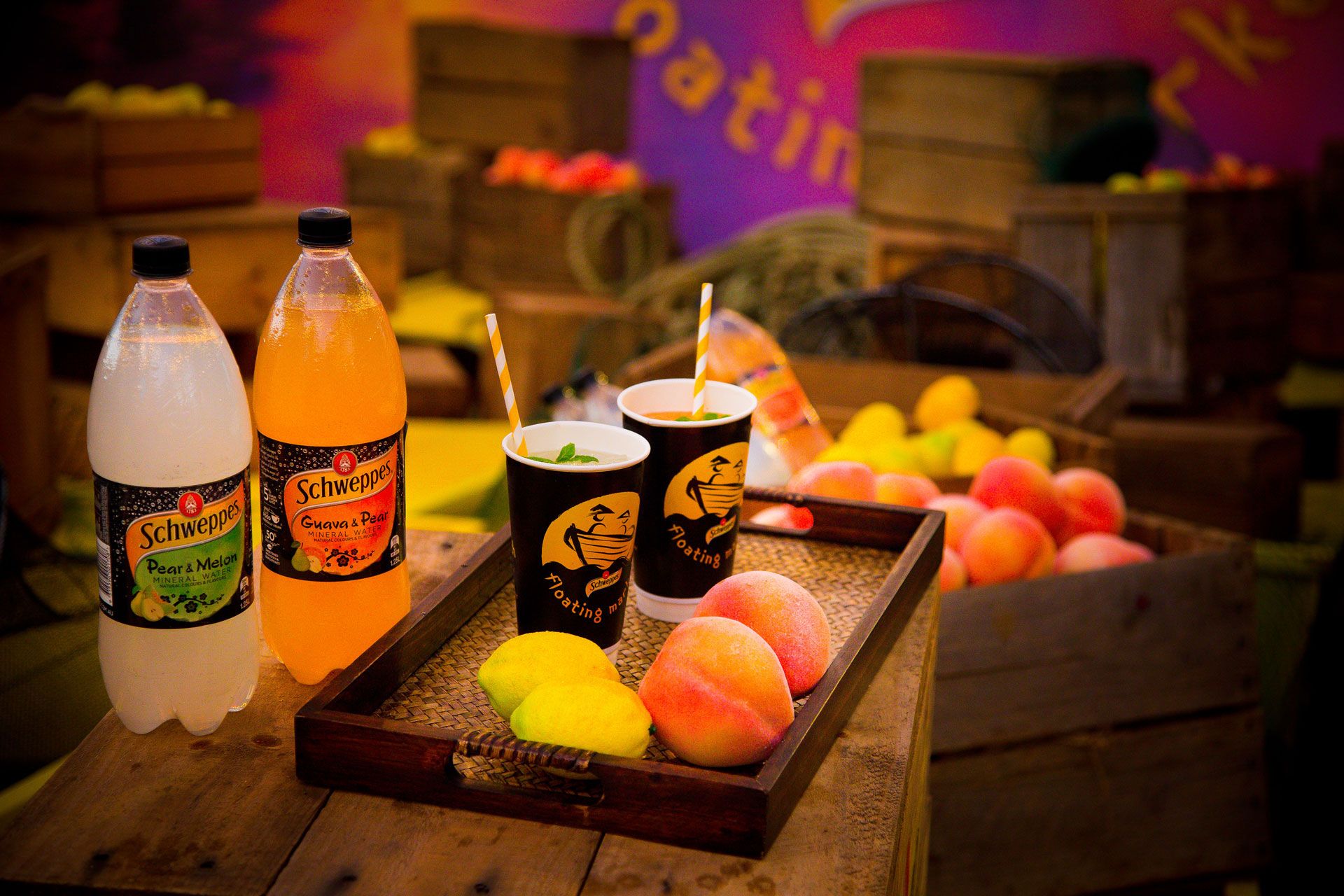 Schweppes Night Noodle Market - brand activation, event design and production, build and installation - Brisbane, Sydney, Melbourne, Australia