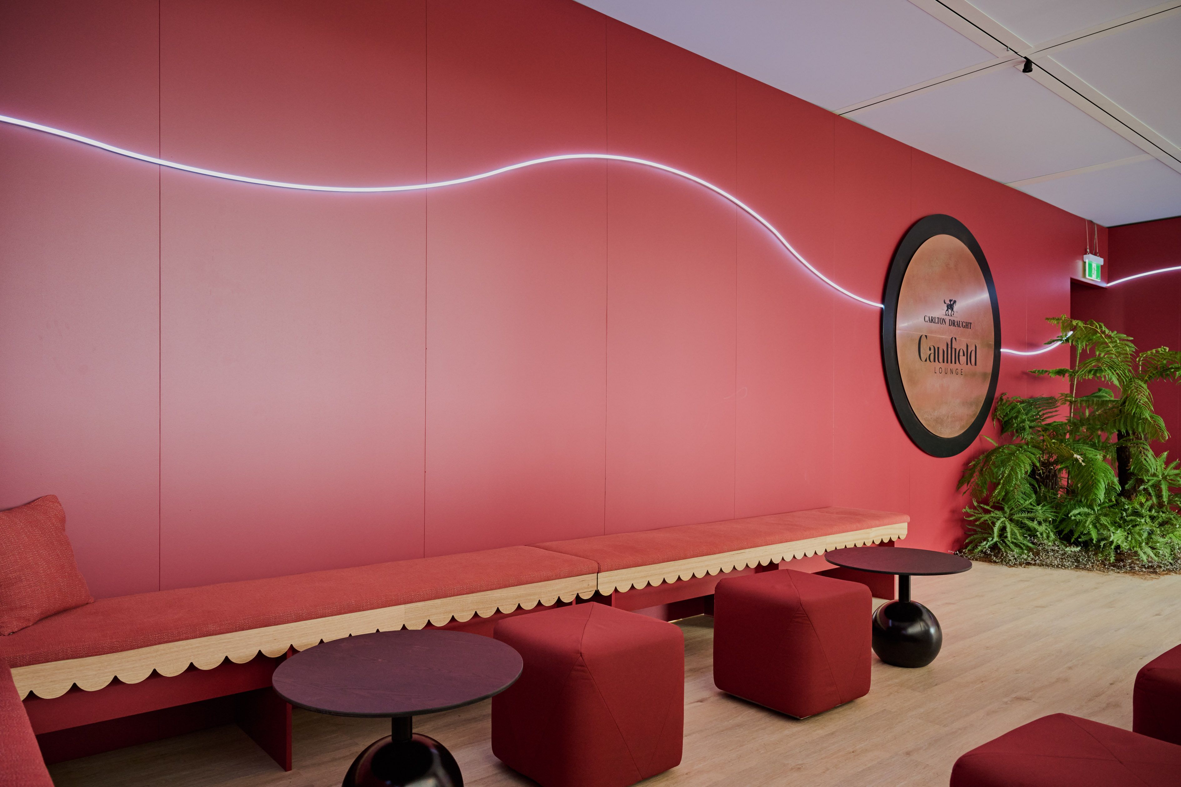 Carlton Draught Caulfield Lounge - hospitality interior design, event and activation - Caulfield Racecourse, Melbourne, Australia