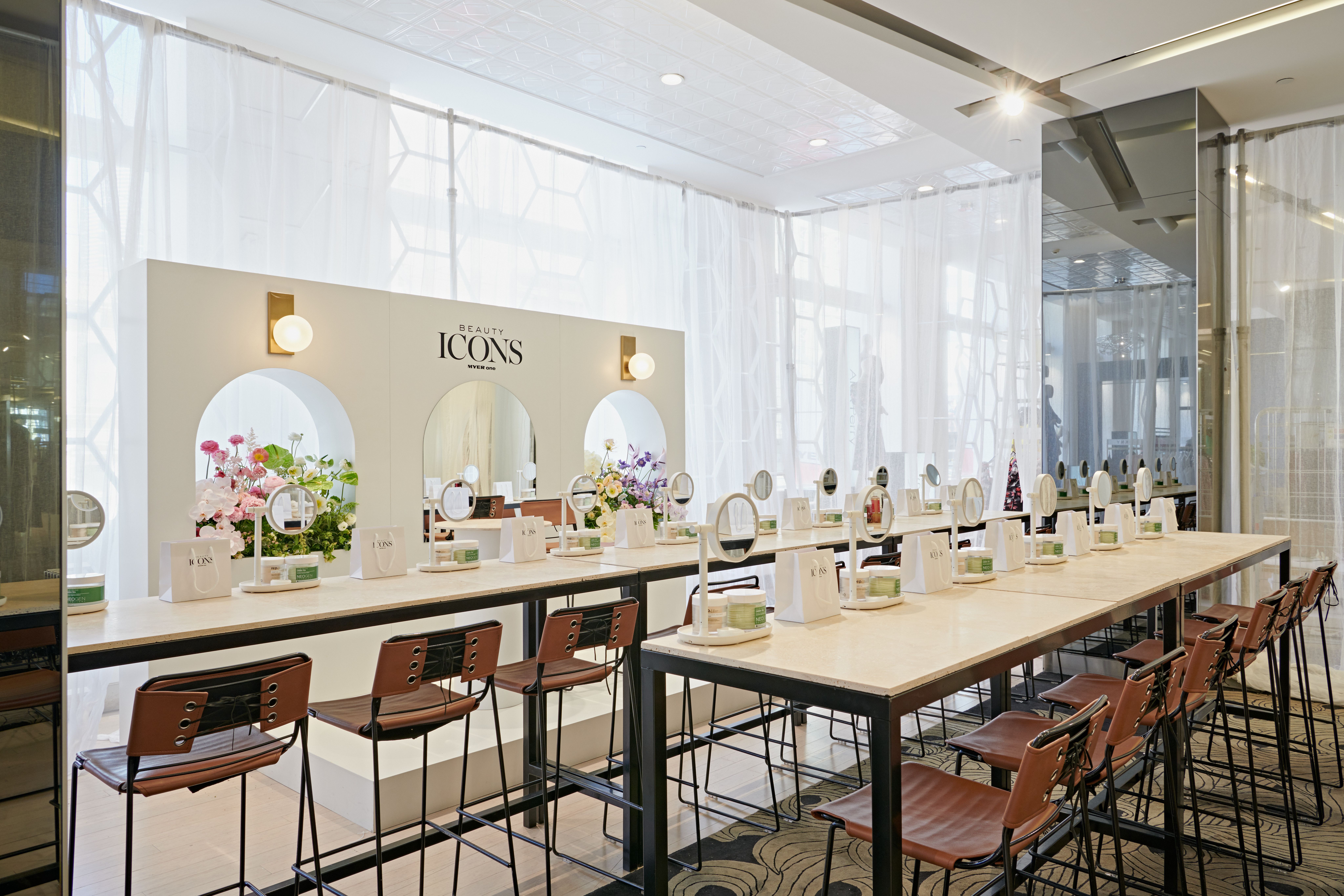 Myer Beauty Icons - retail activation, event management and production, fabrication and installation - Myer Sydney & Melbourne, Australia