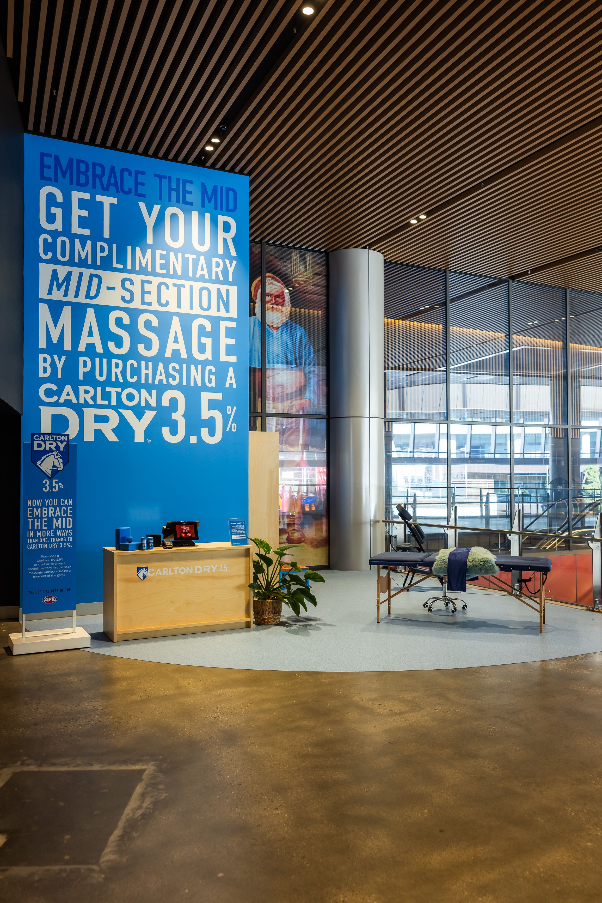 Carlton Dry "Embrace the Mid" - brand activation - Marvel Stadium, Melbourne