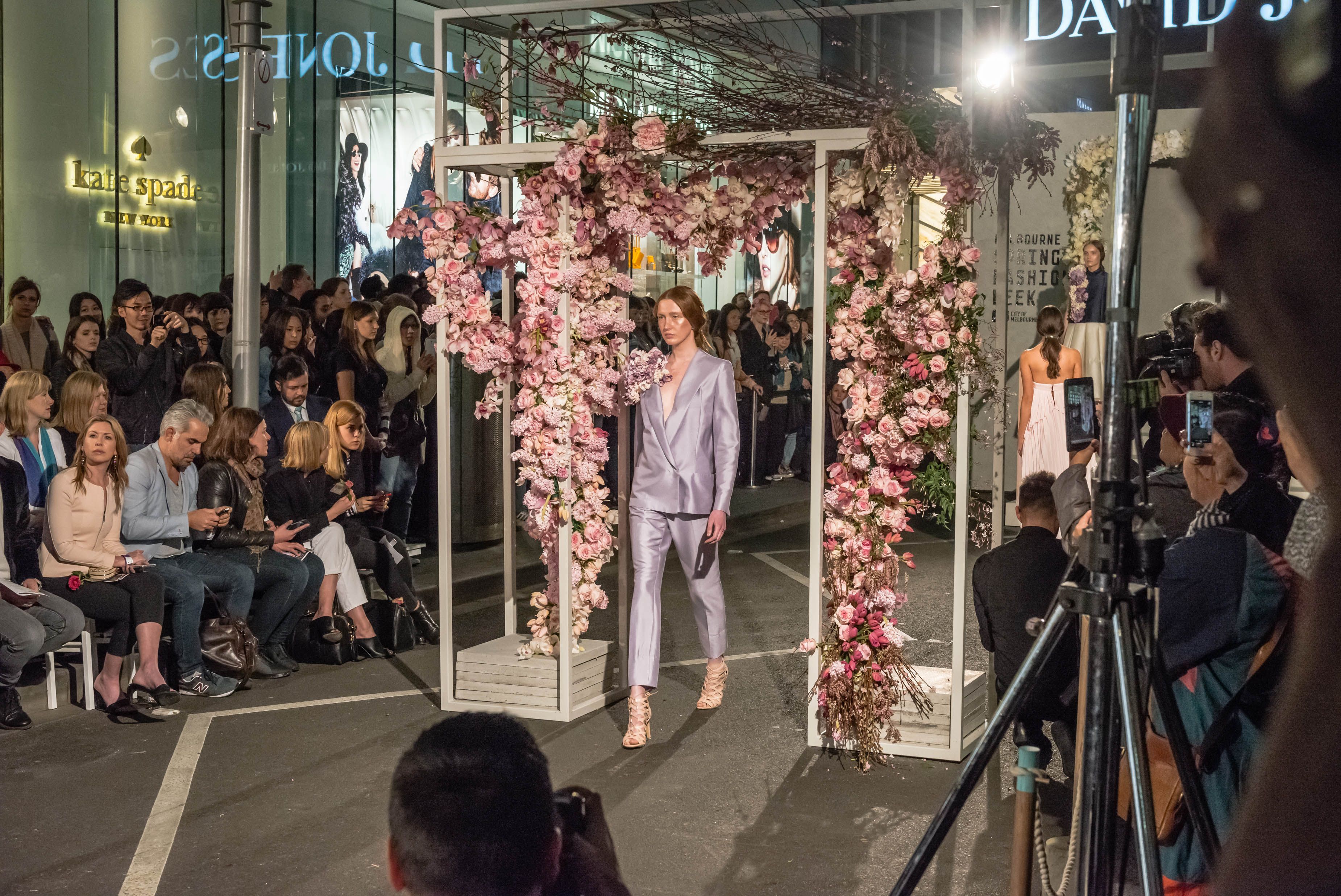 Melbourne Spring Fashion Week - Opening Runway - event, fashion, runway, set - Little Bourke St, Melbourne, Australia