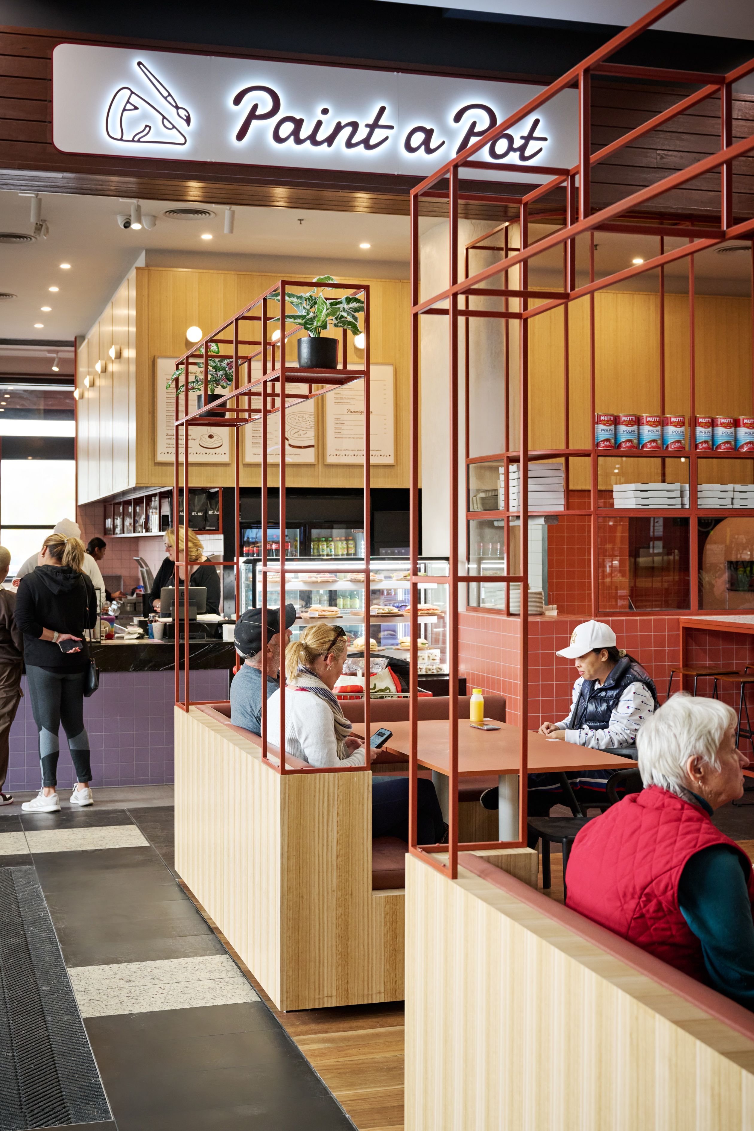 Paint-A-Pot - retail interior design, hospitality interior design - Westfied Fountain Gate, Melbourne, Australia