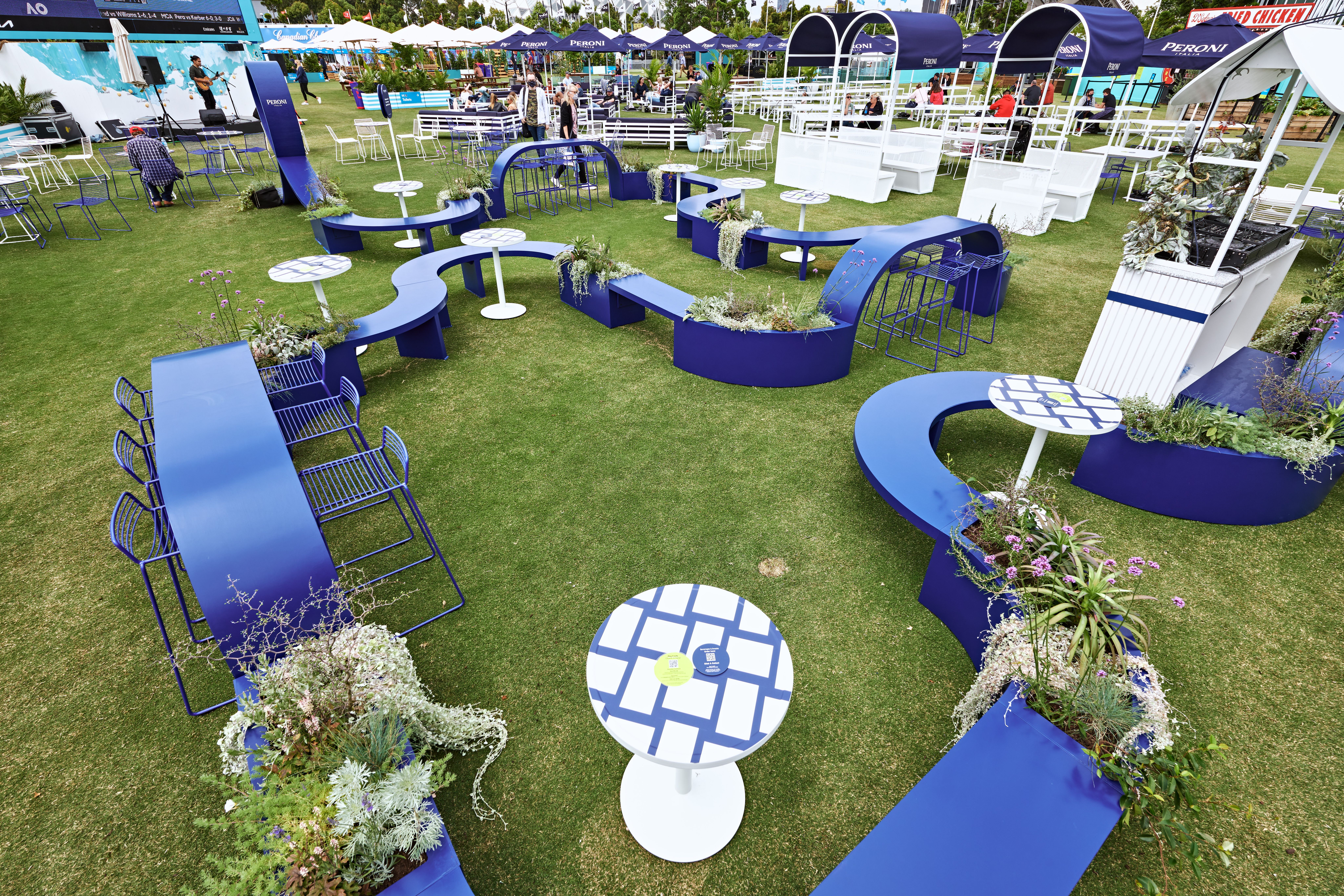 Peroni Australian Open - brand activation, event production, fabrication and build - Melbourne Park, Australia