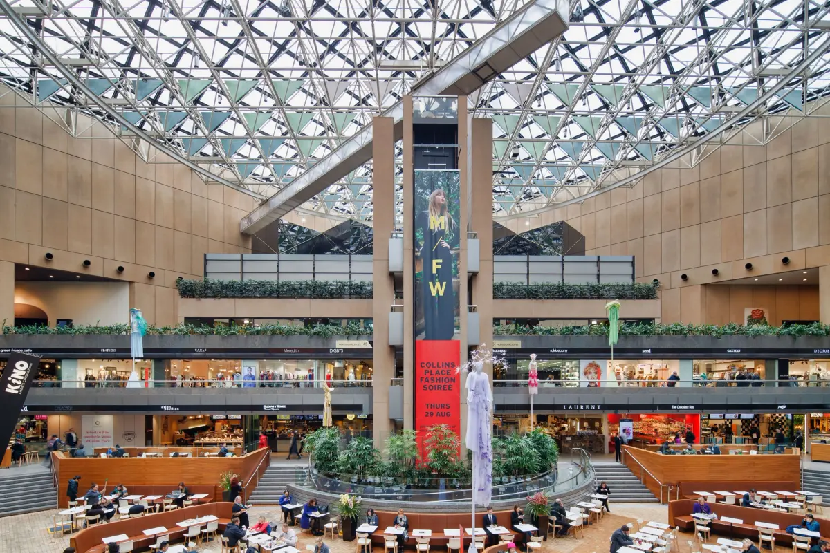 Melbourne Fashion Week Capsules - Collins Place, Melbourne, Australia Melbourne Fashion Week Capsules - event and production, fashion exhibition design - Collins Place, Melbourne, Australia