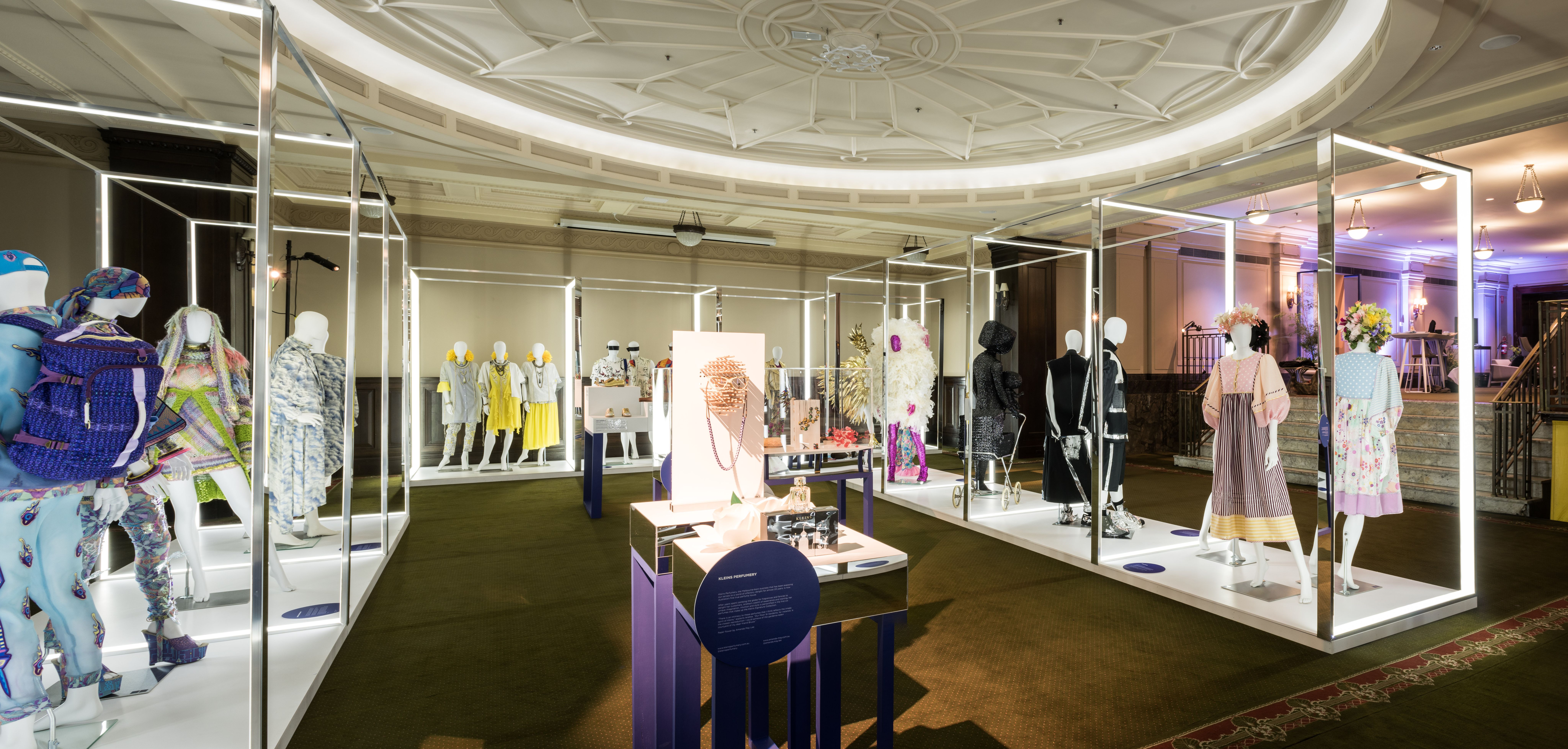 Melbourne Spring Fashion Week Creative Collective Exhibition - fashion exhibition design, event production - Melbourne Town Hall, Australia