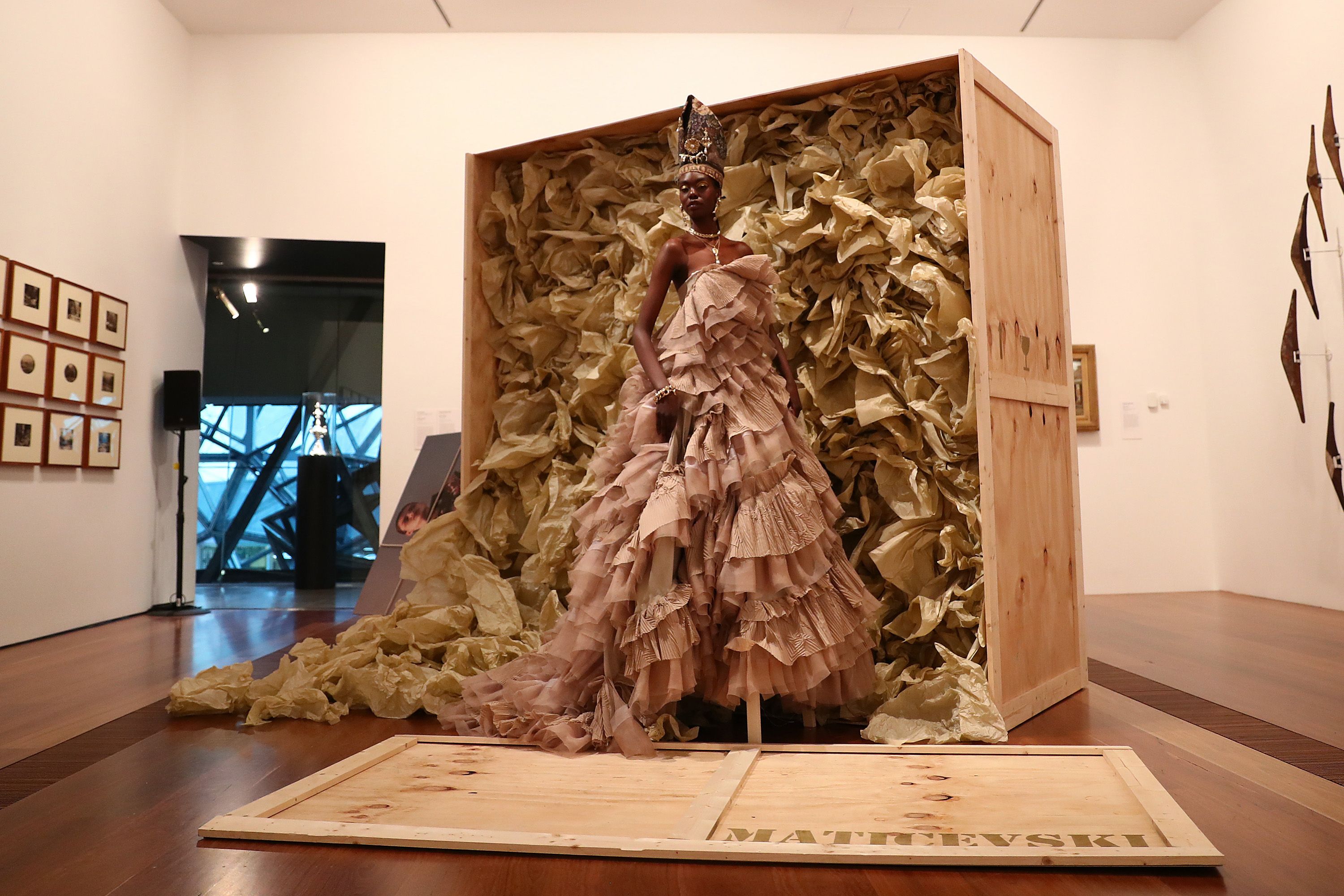 Melbourne Fashion Week 2021 Art x Fashion at NGV - fashion exhibition design, event and production - National Gallery of Victoria, Melbourne, Australia