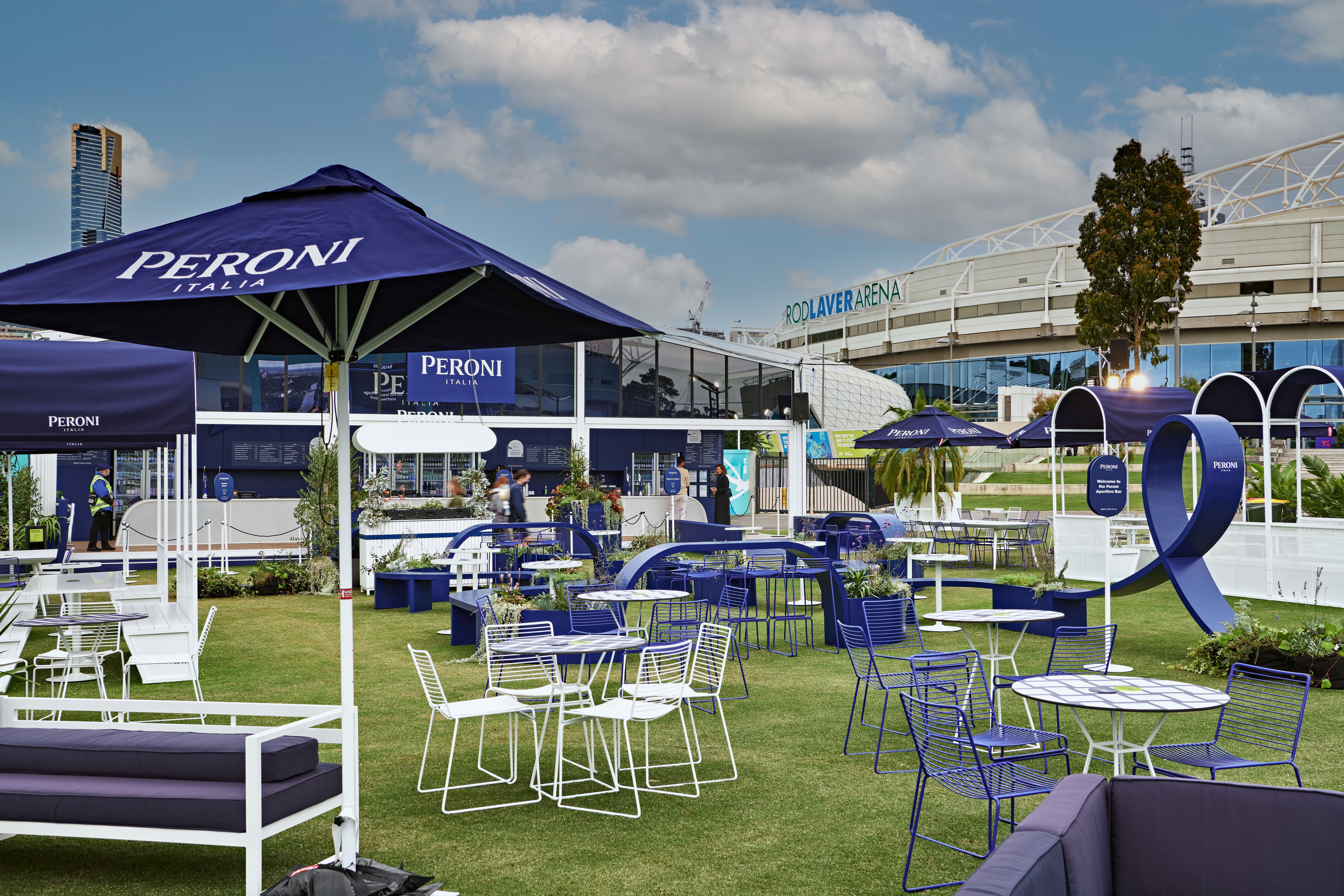 Peroni Australian Open - brand activation, event production, fabrication and build - Melbourne Park, Australia