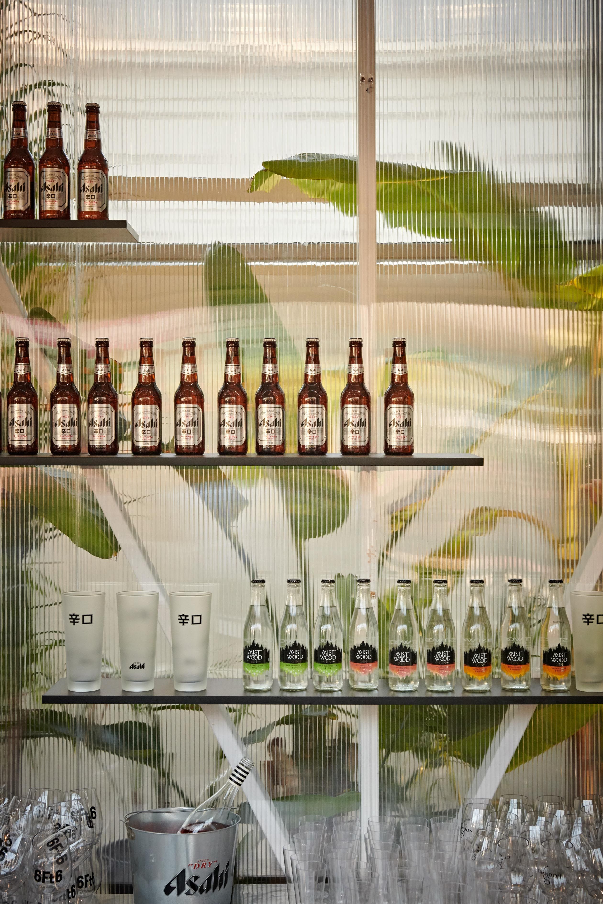 Virgin Australia Melbourne Fashion Festival Asahi Bar - brand activation, event management and production, fabrication and fitout - Royal Exhibition Buildings, Melbourne, Australia