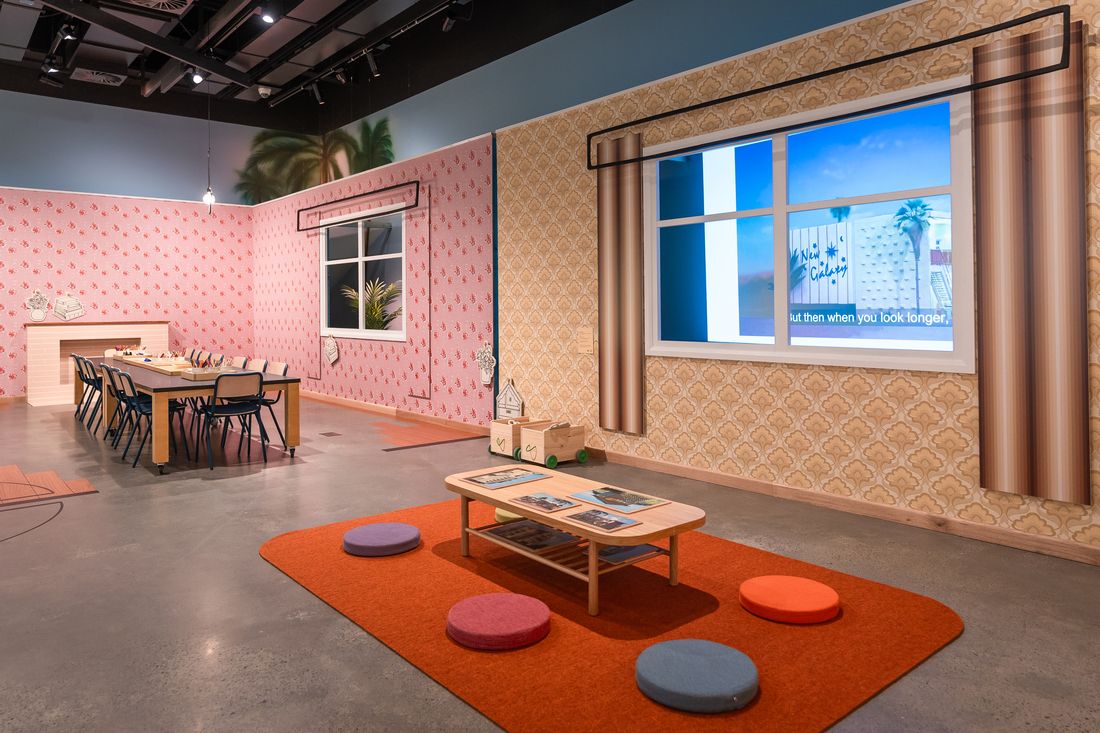 Magic + Memory: make me a home by Anna Carey - exhibition design - HOTA, Gold Coast, Queensland