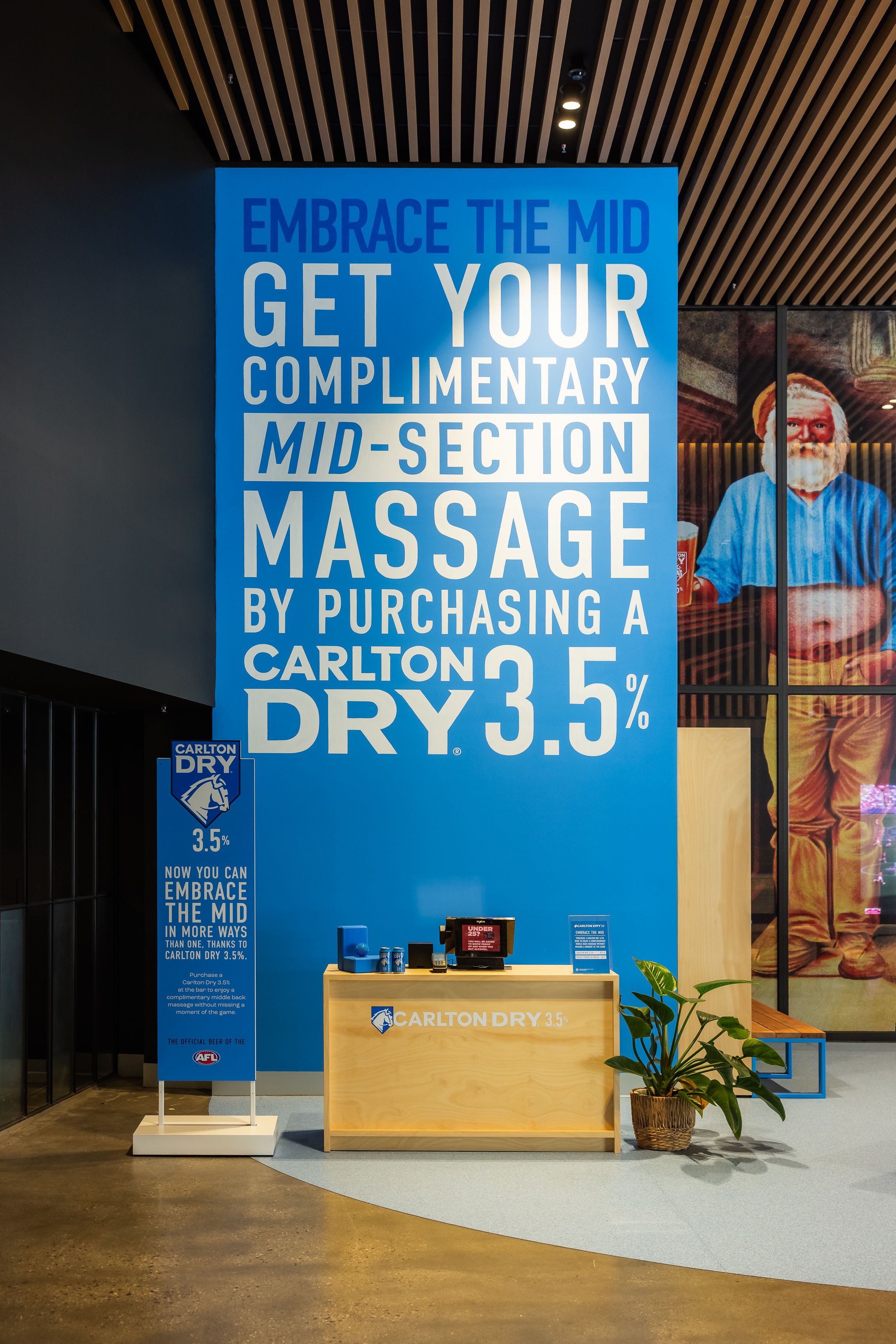 Carlton Dry "Embrace the Mid" - brand activation - Marvel Stadium, Melbourne