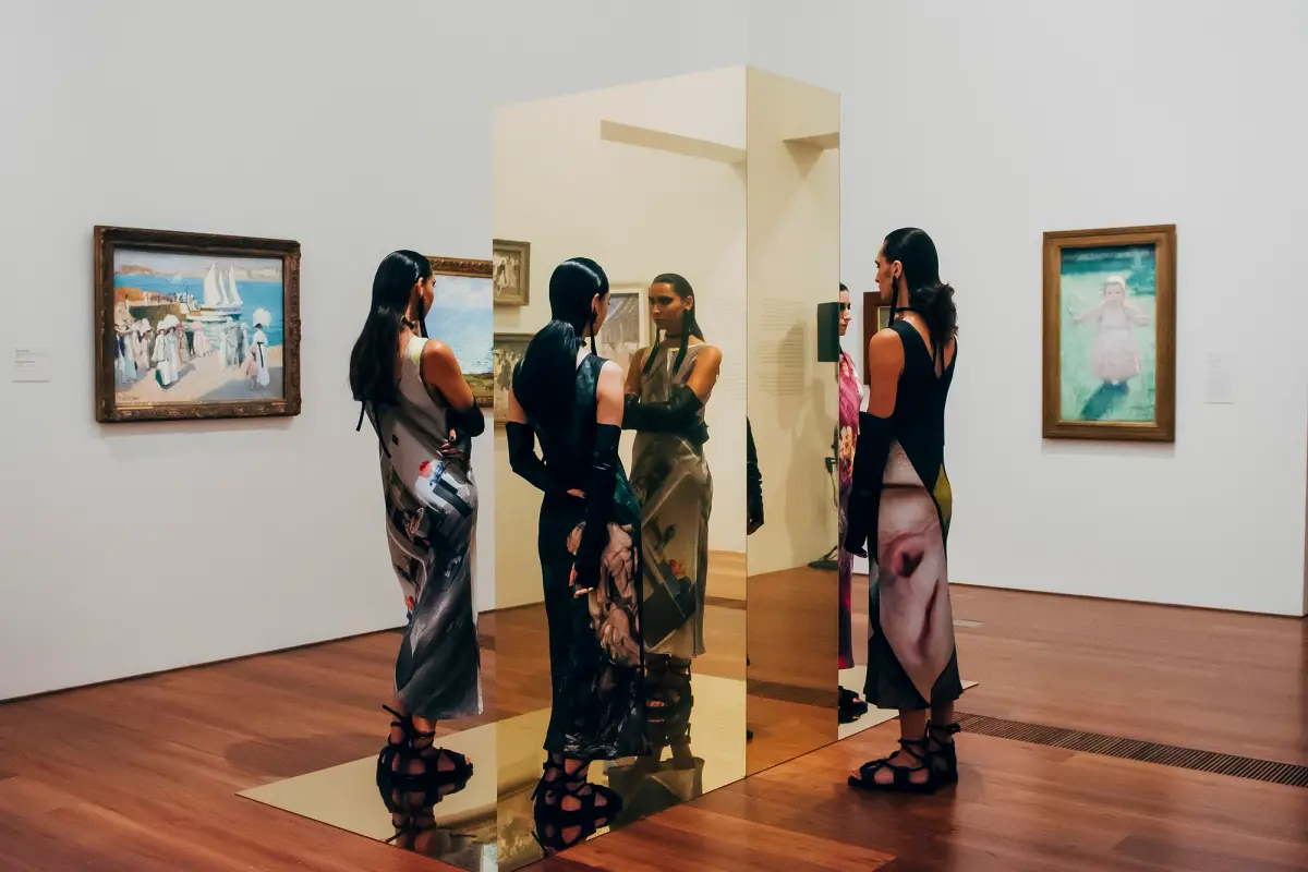 Melbourne Fashion Week 2021 Art x Fashion at NGV - National Gallery of Victoria, Melbourne, Australia Melbourne Fashion Week 2021 Art x Fashion at NGV - fashion exhibition design, event and production - National Gallery of Victoria, Melbourne, Australia