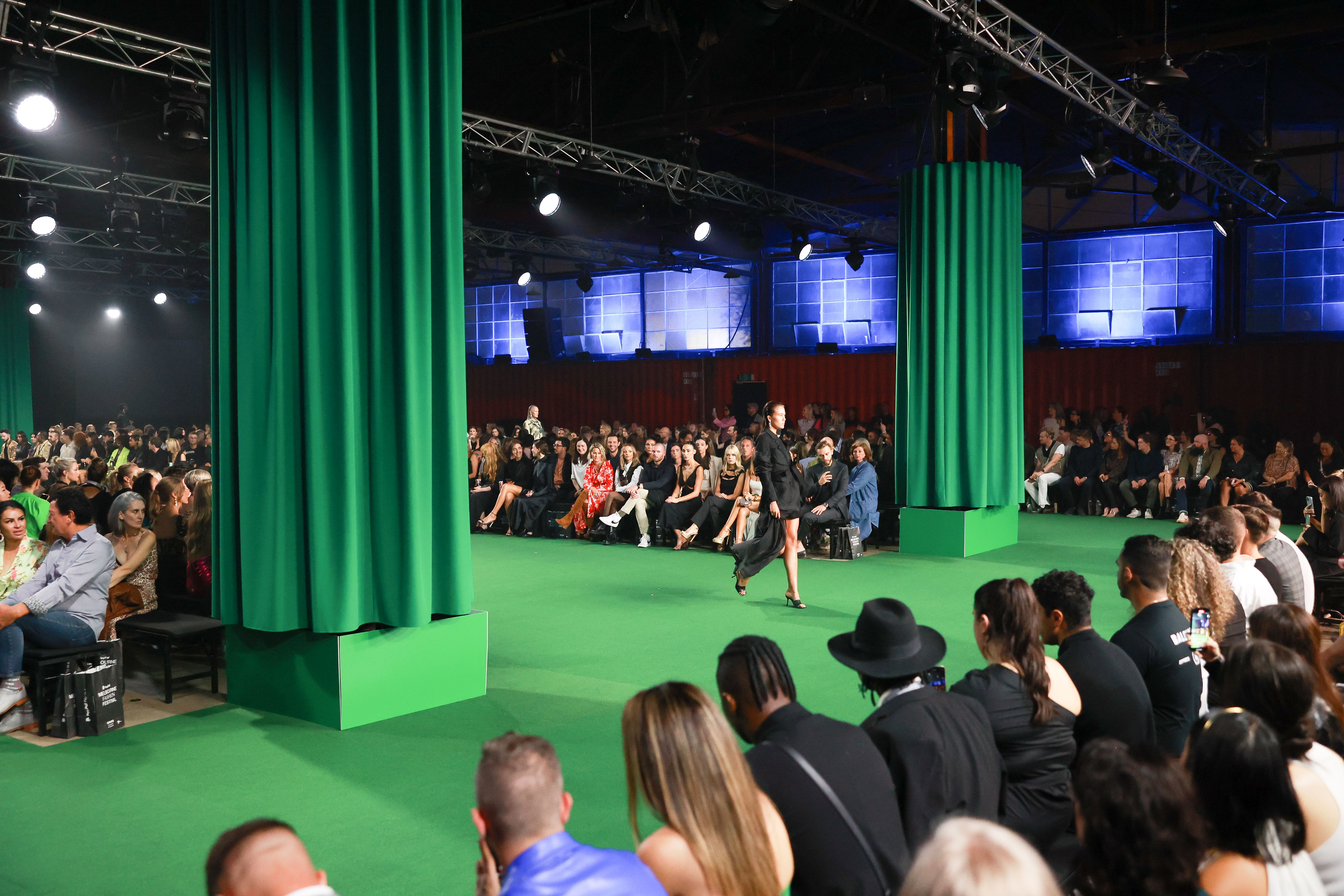 Melbourne Fashion Festival - Strateas Carlucci Runway - fashion runway set design, fabrication and installation - Melbourne, Australia