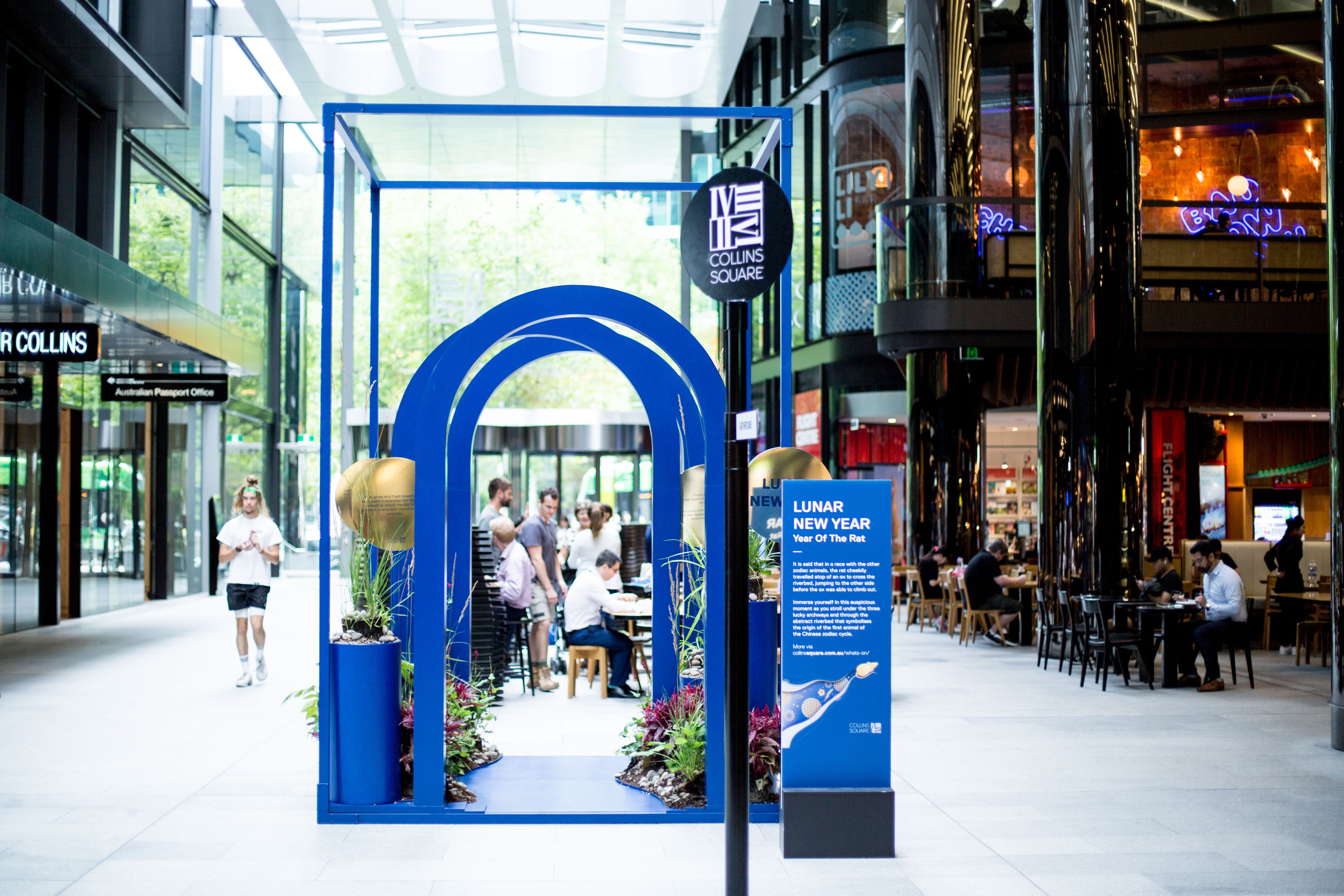 Collins Square Lunar New Year - retail activation, fabrication and installation - Collins Square, Melbourne, Australia