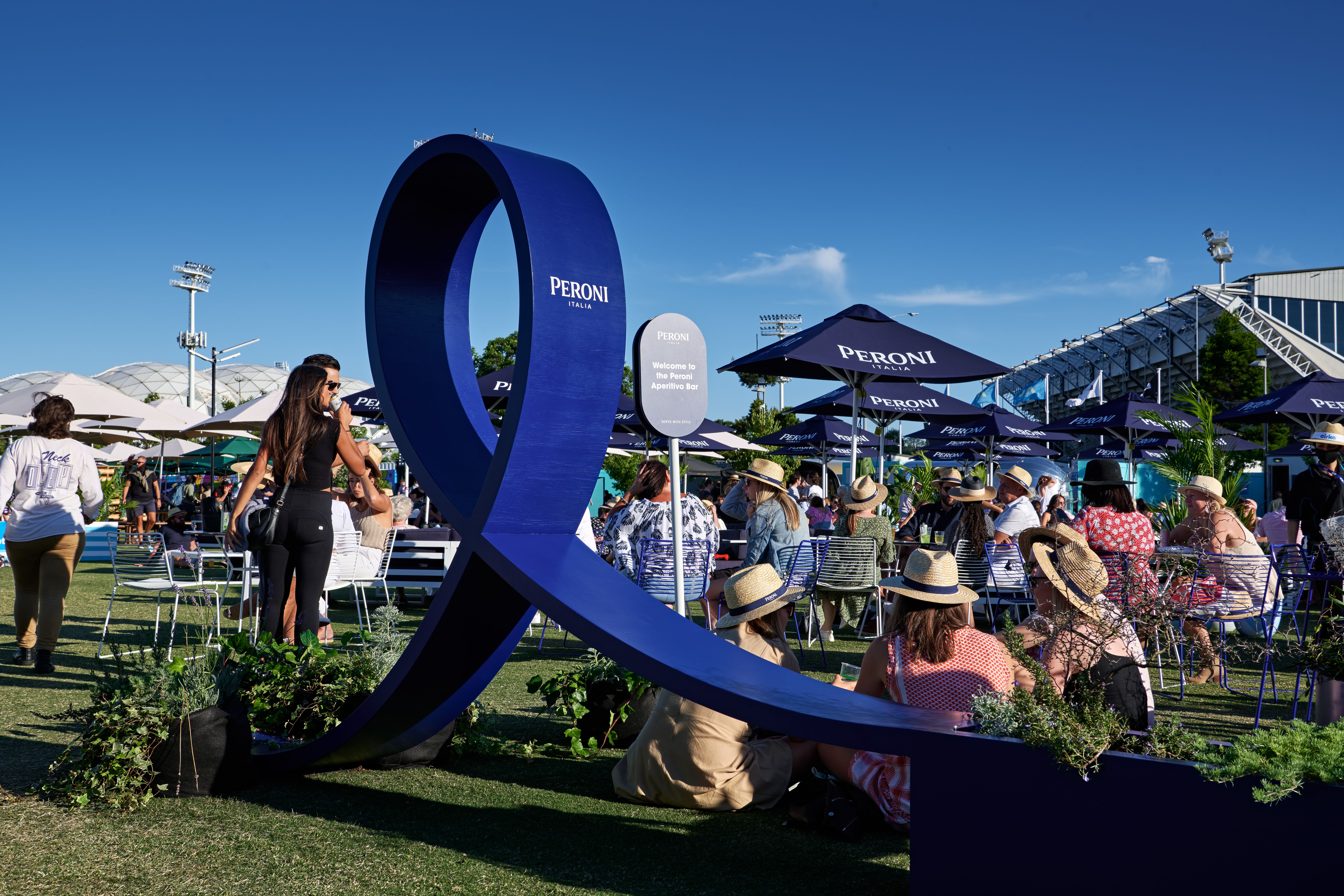 Peroni Australian Open - brand activation, event production, fabrication and build - Melbourne Park, Australia