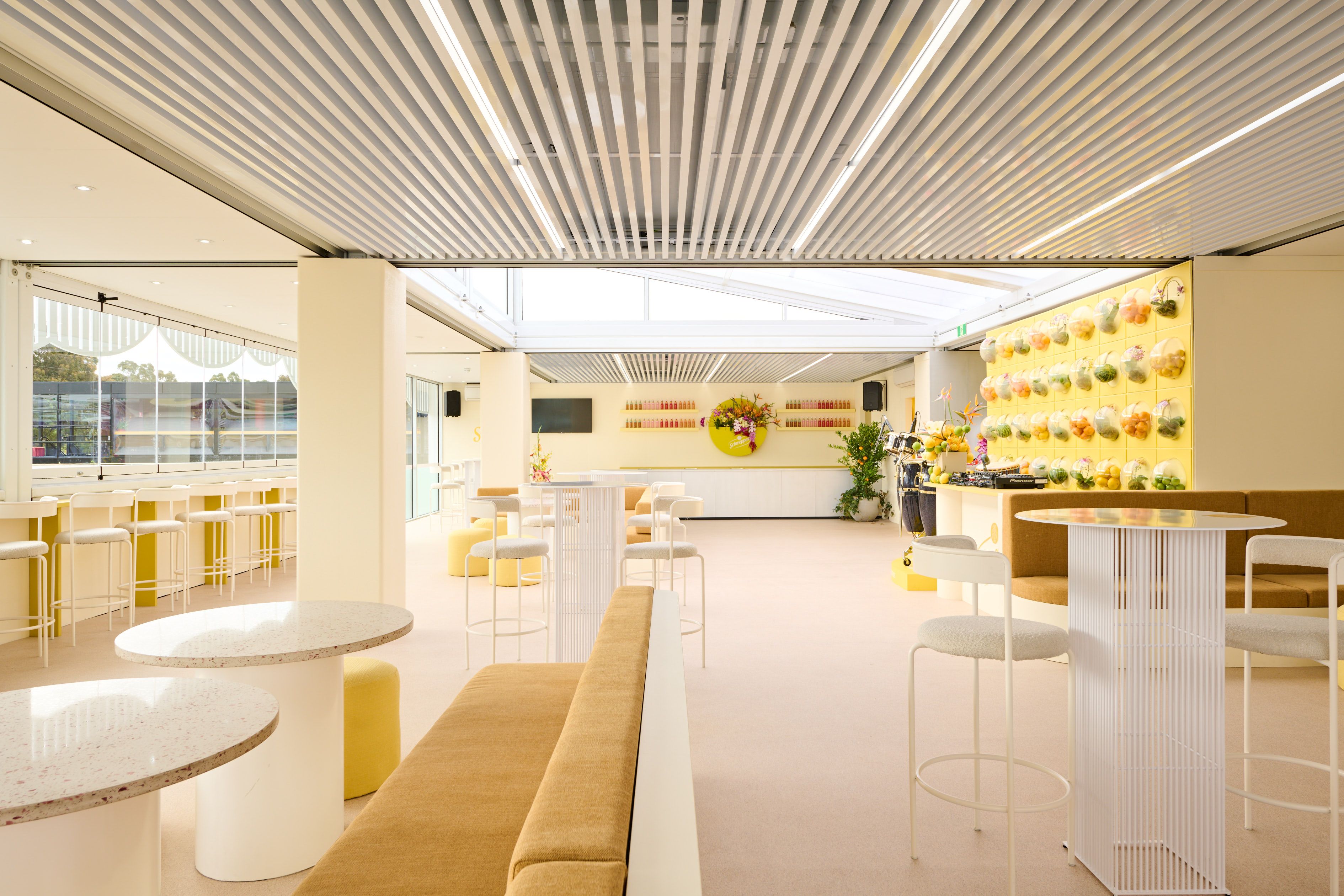 Schweppes - Birdcage Spring Racing Carnival - hospitality interior design, event and activation, brand activation - Flemington Racecourse, Melbourne, Australia