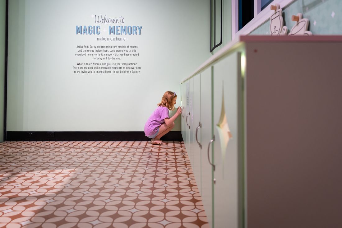 Magic + Memory: make me a home by Anna Carey - exhibition design - HOTA, Gold Coast, Queensland